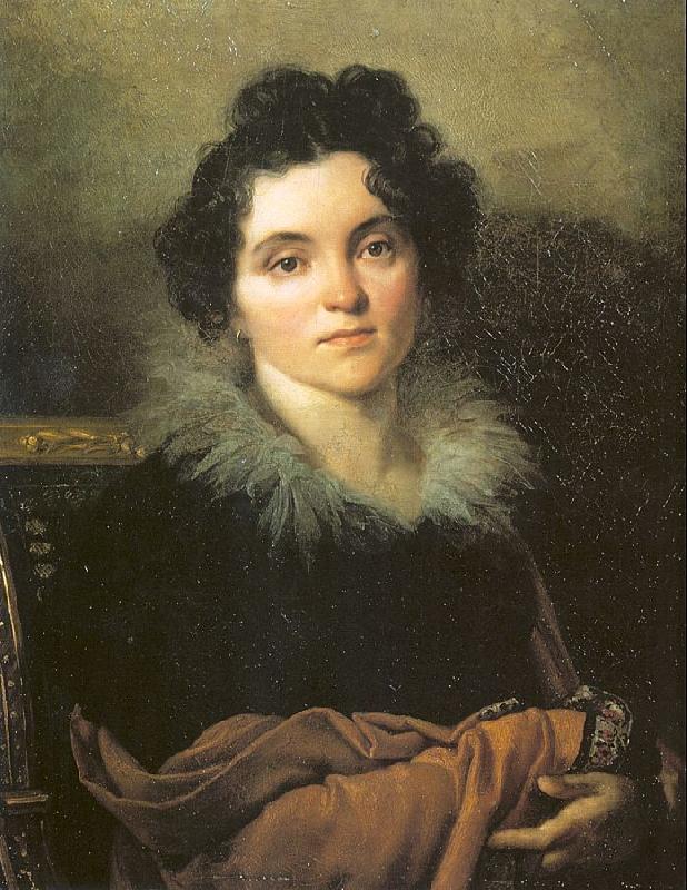 Kiprensky, Orest Portrait of Darya Khvostova France oil painting art